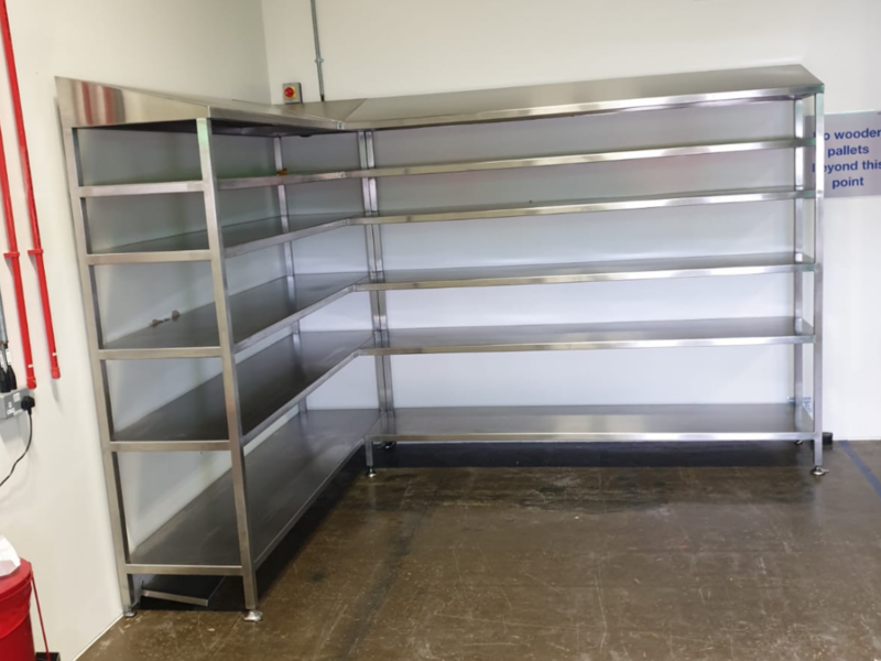 Stainless steel shelving system Mungret Engineering Limerick